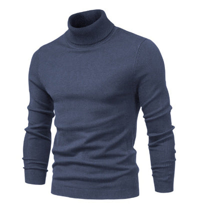Suéter Cuello Alto Slim Fit Básico para Hombre - Abrigo Casual Invierno - Image 15