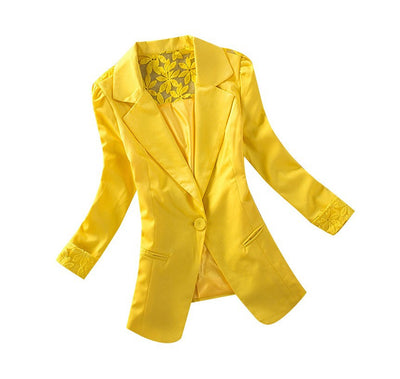 Blazer Ejecutivo para Mujer con Detalle de Encaje en Espalda - Image 9