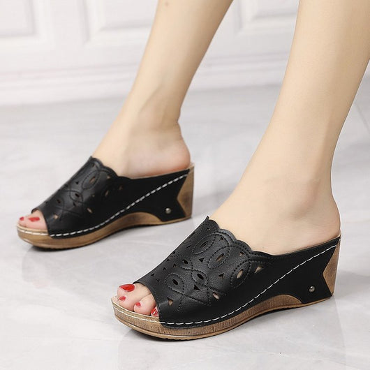 Sandalia Cuña Slip-On con Punta Abierta para Mujer - Image 20