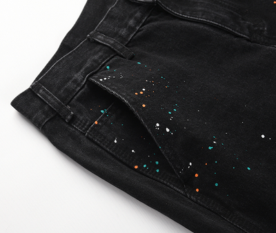 Pantalón Denim Reconstruido con Efecto Salpicado - Image 6