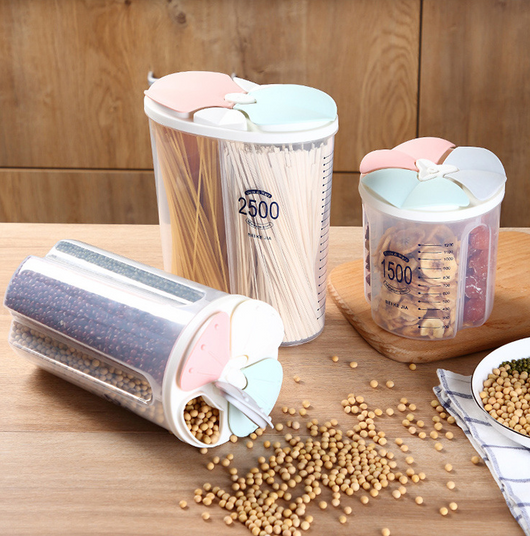 Contenedor de Almacenamiento para Alimentos Secos y Cereales con Tapa Transparente