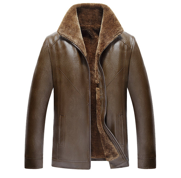 Chaqueta PU Cuello Alto Casual