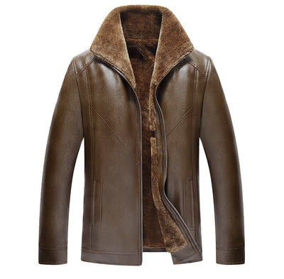 Chaqueta PU Cuello Alto Casual