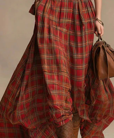 Vestido Camisero Elegante a Cuadros con Cuello Clásico - Image 2