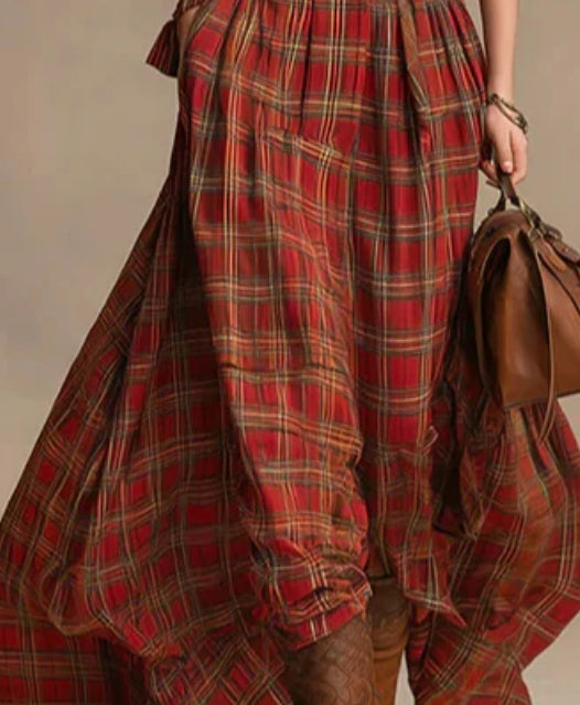 Vestido Camisero Elegante a Cuadros con Cuello Clásico - Image 2