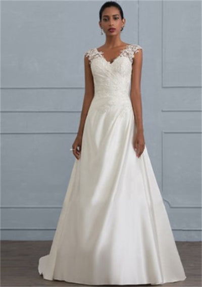 Vestido de Encaje Blanco Elegante Talla Grande - Espalda Descubierta para Bodas y Eventos - Image 7