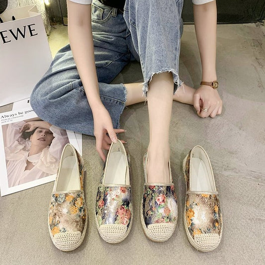 Zapatos Estilo Pescador con Estampado de Hierba para Mujer - Suela Plana - Image 2