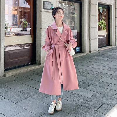 Abrigo Largo Holgado Estilo Coreano para Mujer - Image 13