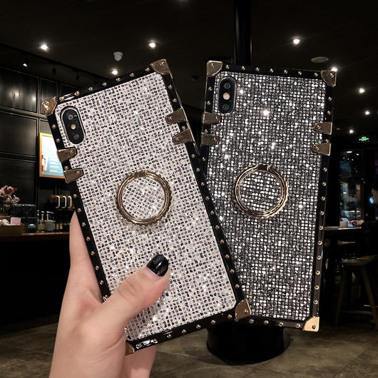 Funda Protectora Cuadrada con Soporte Metálico para Celular - Image 2