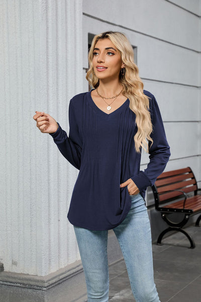 Blusa Suelta de Rayas con Mangas Largas para Mujer - Image 24