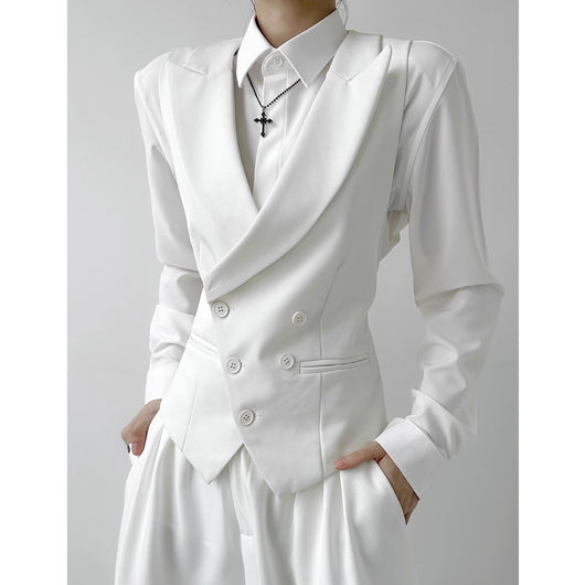 Chaleco de Traje para Mujer Blanco Entallado - Elegancia Sofisticada - Image 3