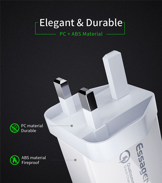 Cargador Rápido USB de 30W con 3 Puertos - Carga Simultánea - Image 9