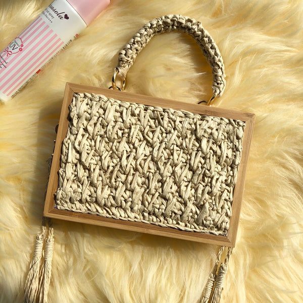 Bolsa de Paja con Marco de Madera - Image 7