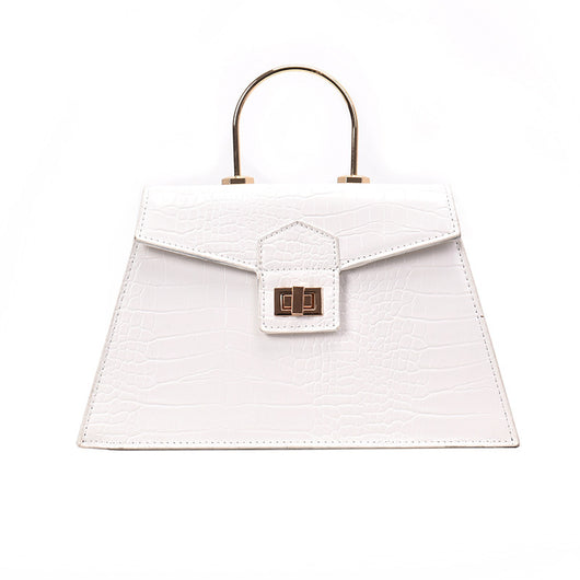 Bolso Mensajero Ancho con Patrón de Piedra - Image 8