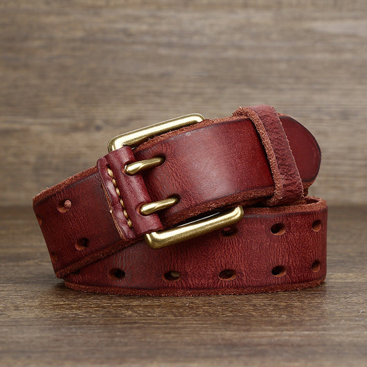 Cinturón Casual Retro de Cuero Vacuno Premium con Hebilla Magnética - Image 5