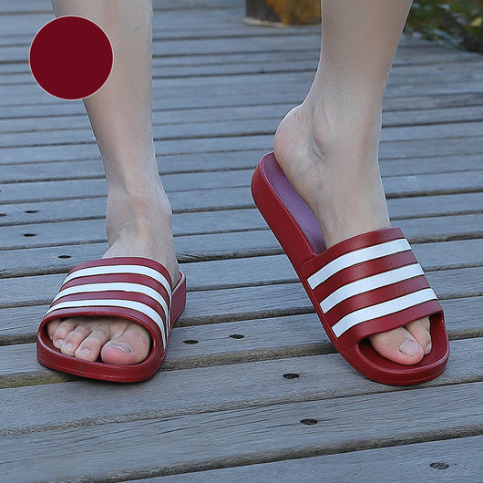Pantuflas de Baño Antideslizantes con Rayas Suaves - Cómodas para Casa - Image 5
