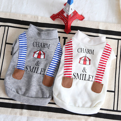 Suéter para Perro con Tirantes Estampados - Diseño Rayado - Image 2