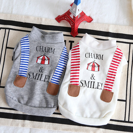 Suéter para Perro con Tirantes Estampados - Diseño Rayado - Image 2