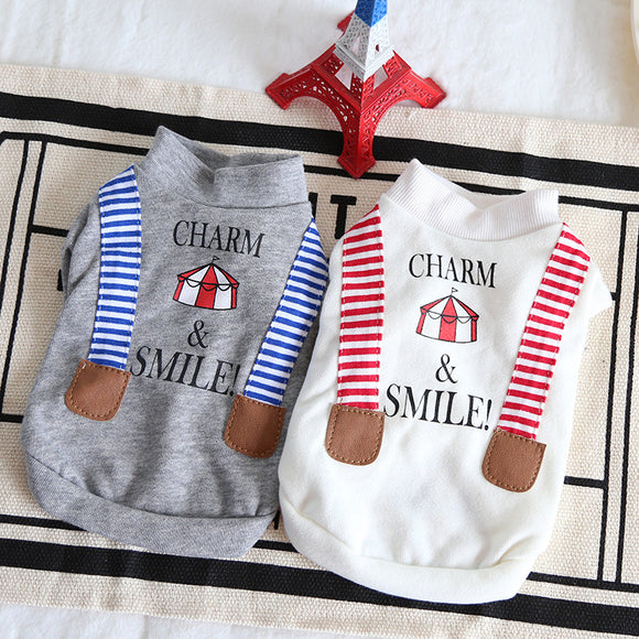 Suéter para Perro con Tirantes Estampados - Diseño Rayado