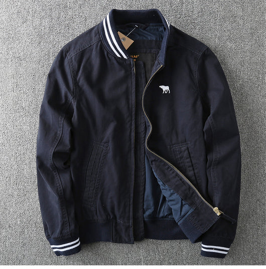 Chaqueta Bomber Cuello Alto Hombre Primavera Otoño - Image 6