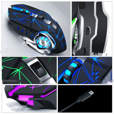 Ratón Gaming Inalámbrico 2.4G con Retroiluminación LED y Batería Recargable - Image 2