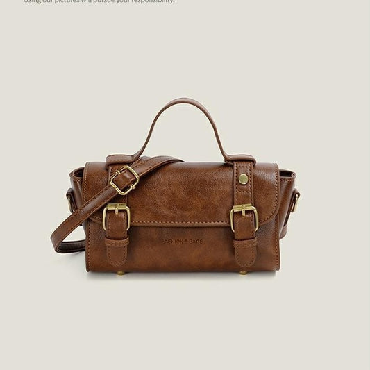 Bolso Redondo Retro con Textura Avanzada