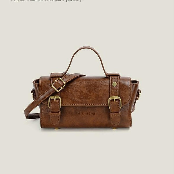 Bolso Redondo Retro con Textura Avanzada