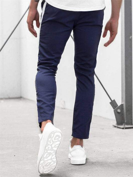 Pantalones Slim Ajustados con Rayas Horizontales para Hombre - Image 14