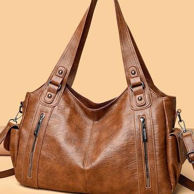 Bolsa de Hombro Texturizada Minimalista de Gran Capacidad para Mujer
