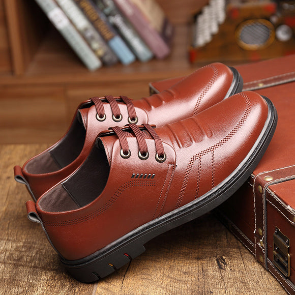 Zapatos de Cuero Ejecutivos con Plantilla Elevadora de Altura