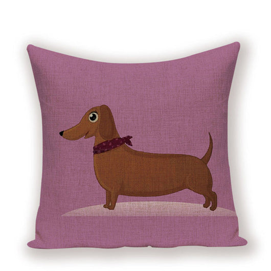 Funda de Cojín Salchicha Perro Teckel con Hongos - Image 5