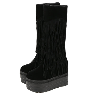 Botas de Tacón Alto con Flecos para Mujer - Image 3