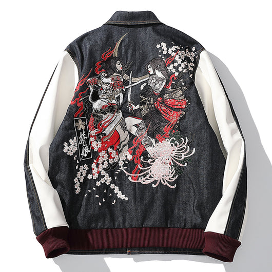 Camisa de Algodón Bordada Swordsman Denim Yokosuka - Image 5