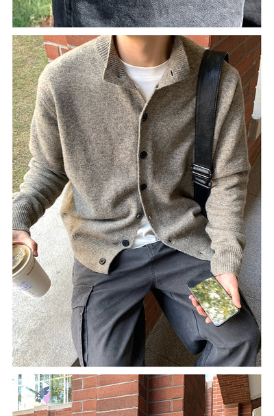 Cardigan Casual Cuello Solapa con Botones para Hombre - Image 16