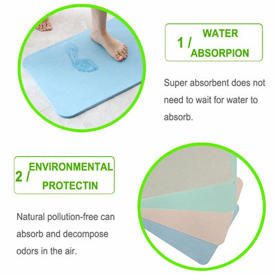 Tapete de Baño Absorbente Diatomita Antideslizante Premium - Image 9