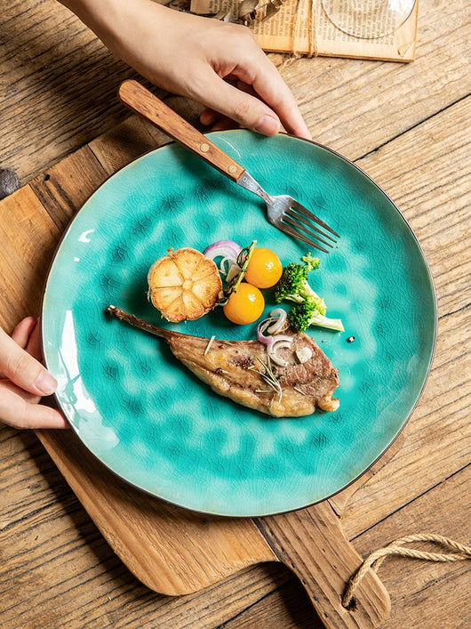 Plato de Cerámica Estilo Vintage para Carnes - Image 6