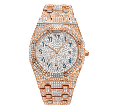 Reloj Hombre Resistente al Agua con Calendario y Cristales Brillantes - Image 2