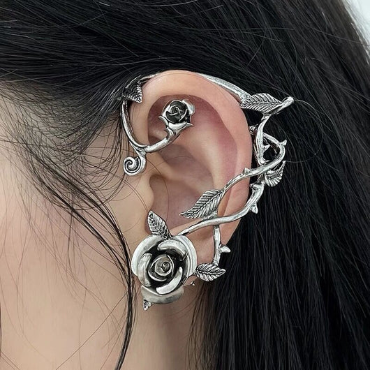 Aretes de Rosa Metalizada con Diseño Envuelto - Image 10