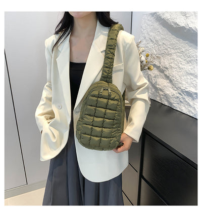 Bolsa Crossbody Acolchada Diamante para Mujer - Diseño Plisado Cloud - Image 18