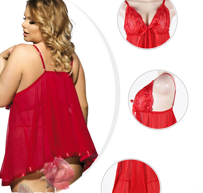 Camisón Sensual Talla Grande 6XL - Pijama Elegante para Dormir - Image 10