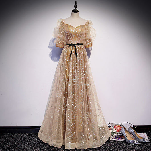 Vestido de Noche Dorado Ajustado para Eventos Corporativos - Image 6
