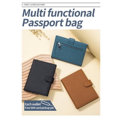 Bolsa Pasaporte Ultradelgada de Cuero con Protección RFID - Image 5