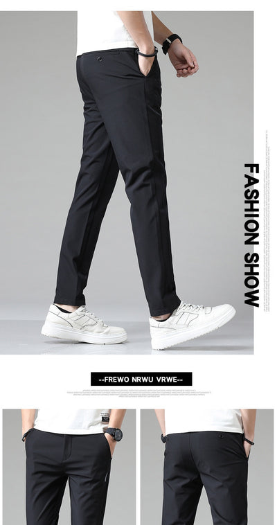 Pantalones Casuales Elásticos para Hombre con Forro Polar y Tela Ice Silk - Image 23