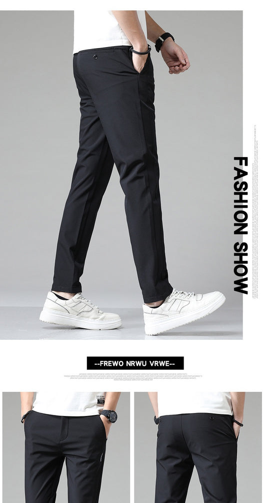 Pantalones Casuales Elásticos para Hombre con Forro Polar y Tela Ice Silk - Image 23