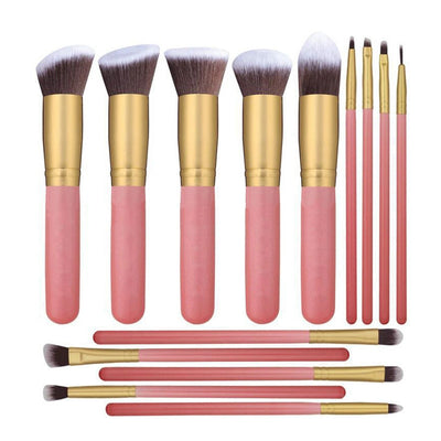 Set de 14 Brochas de Maquillaje con Mango de Madera - Image 8