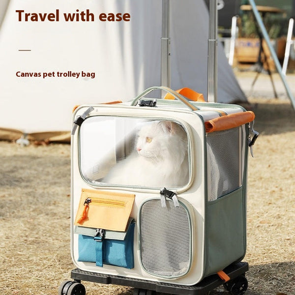 Mochila Transportadora Portátil para Gatos y Mascotas