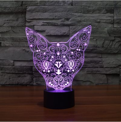 Lámpara Nocturna LED 3D Gato Multicolor con Cambio de Colores - Image 3