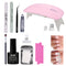 Kit Adhesivo para Extensiones de Fibra Transparente Manicura