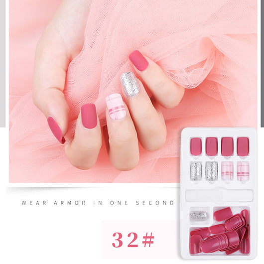 Set de 30 Uñas Postizas Desprendibles - Cobertura Completa para Decoración - Image 53