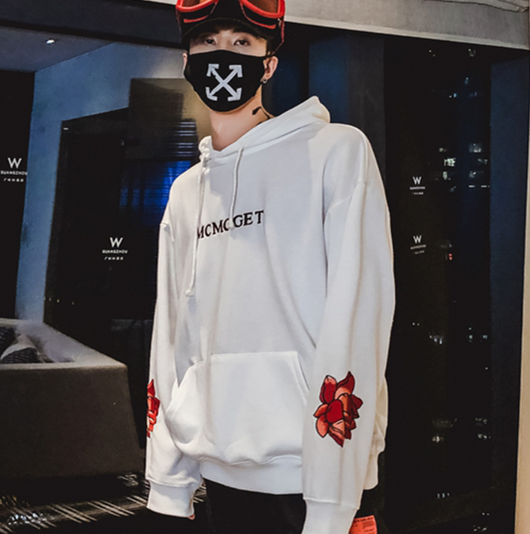 Sudadera Hoodie Oversized Bordada Otoño para Parejas - Image 4